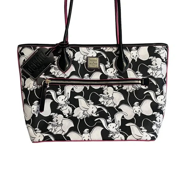 Disney Dooney & Bourke 2022 Dumbo Black White Tote Bag - Picture 3 of 10